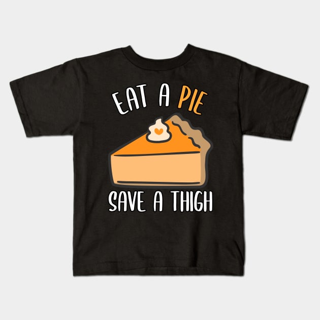 Vegan Thanksgiving Pumpkin Pie Kids T-Shirt by MGO Design